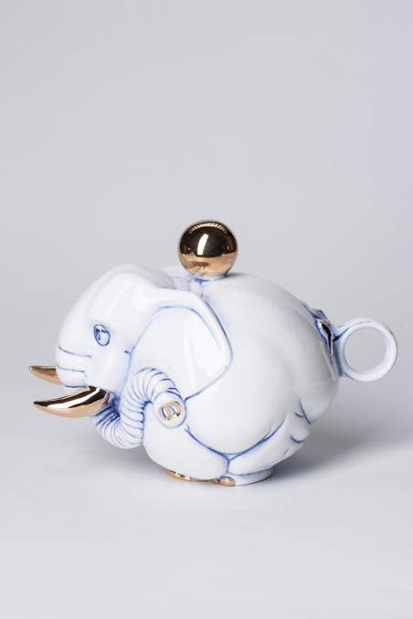 Handmade porcelain teapot "Elephant"